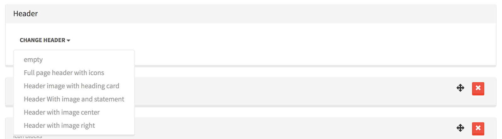 Alfred Content Builder: headers.