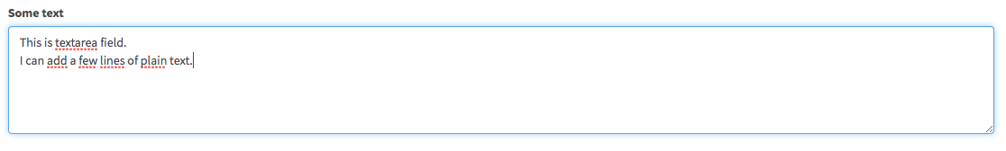 Microcomponent: textarea