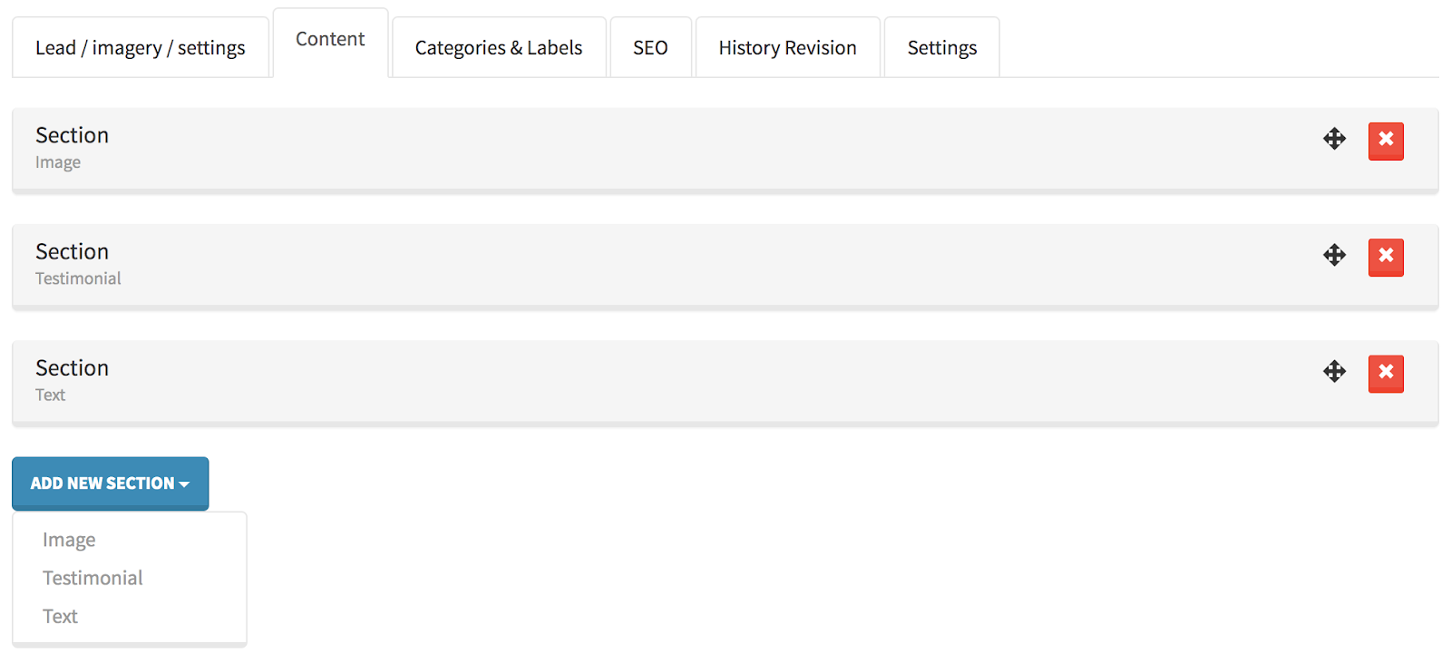 Alfred old Content Builder example
